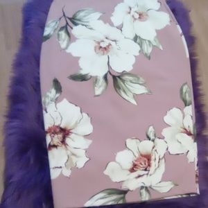 Floral pencil skirt
